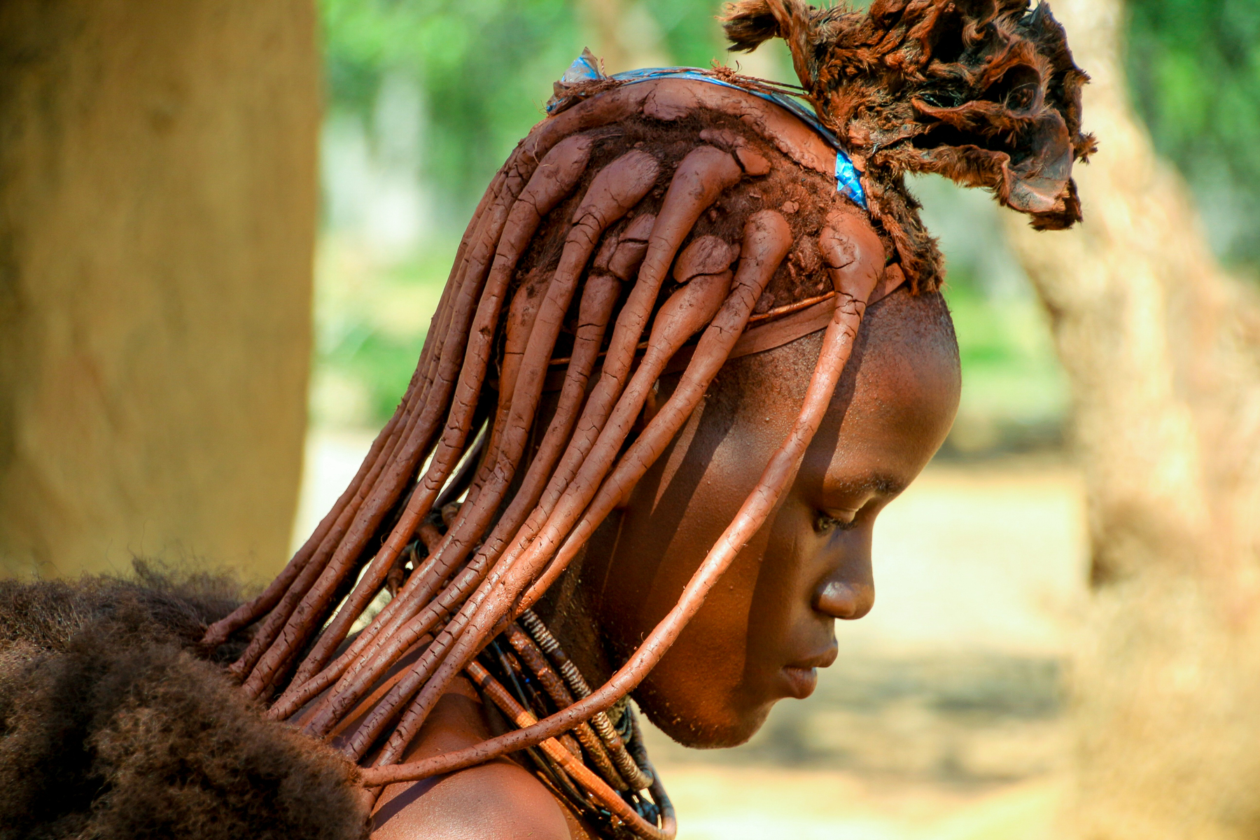 Profile of a Himba woman in Namibia