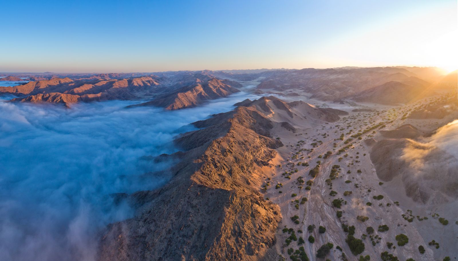 Aerial view of the Hoanib Valley in Namibia