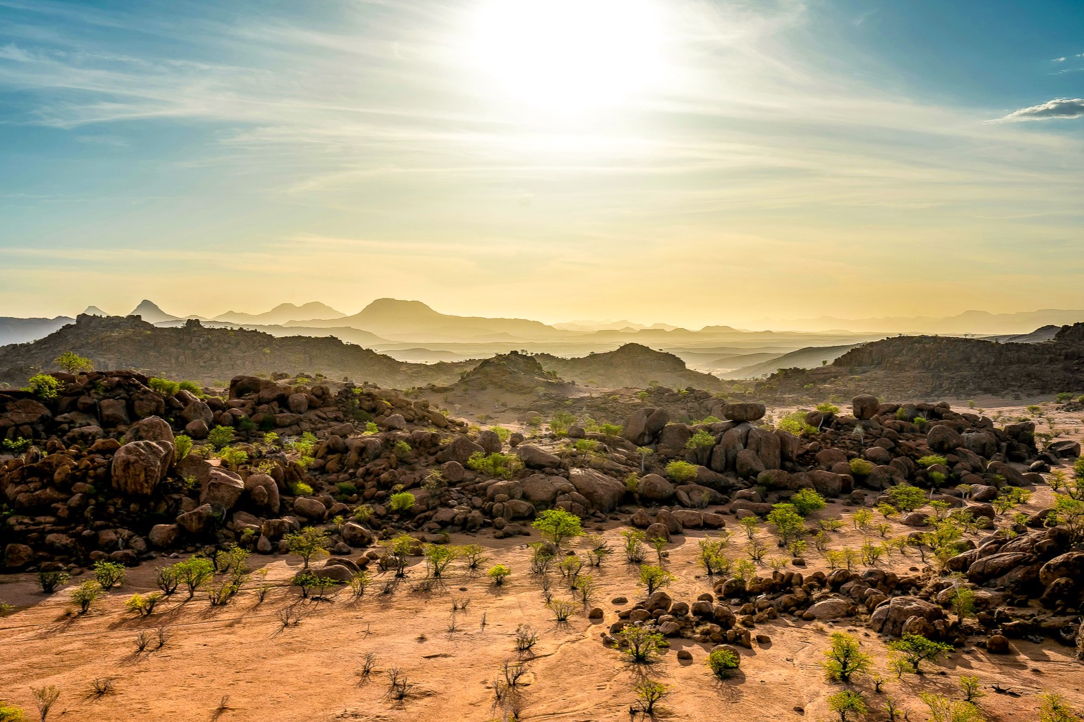 Aerial view of the Namibian landscape