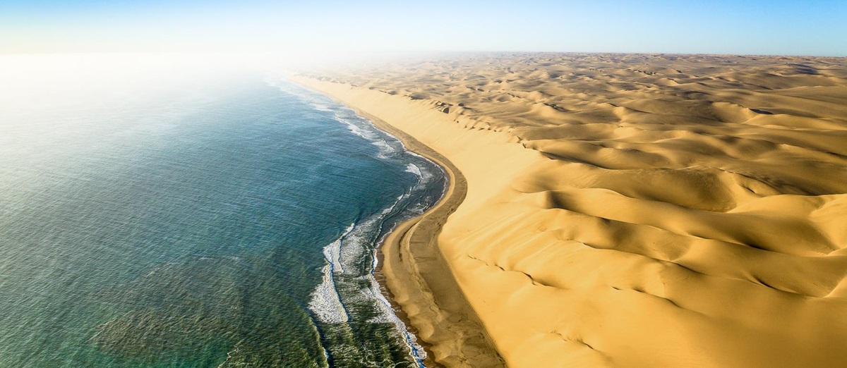 Aerial view of the Skeleton Coast