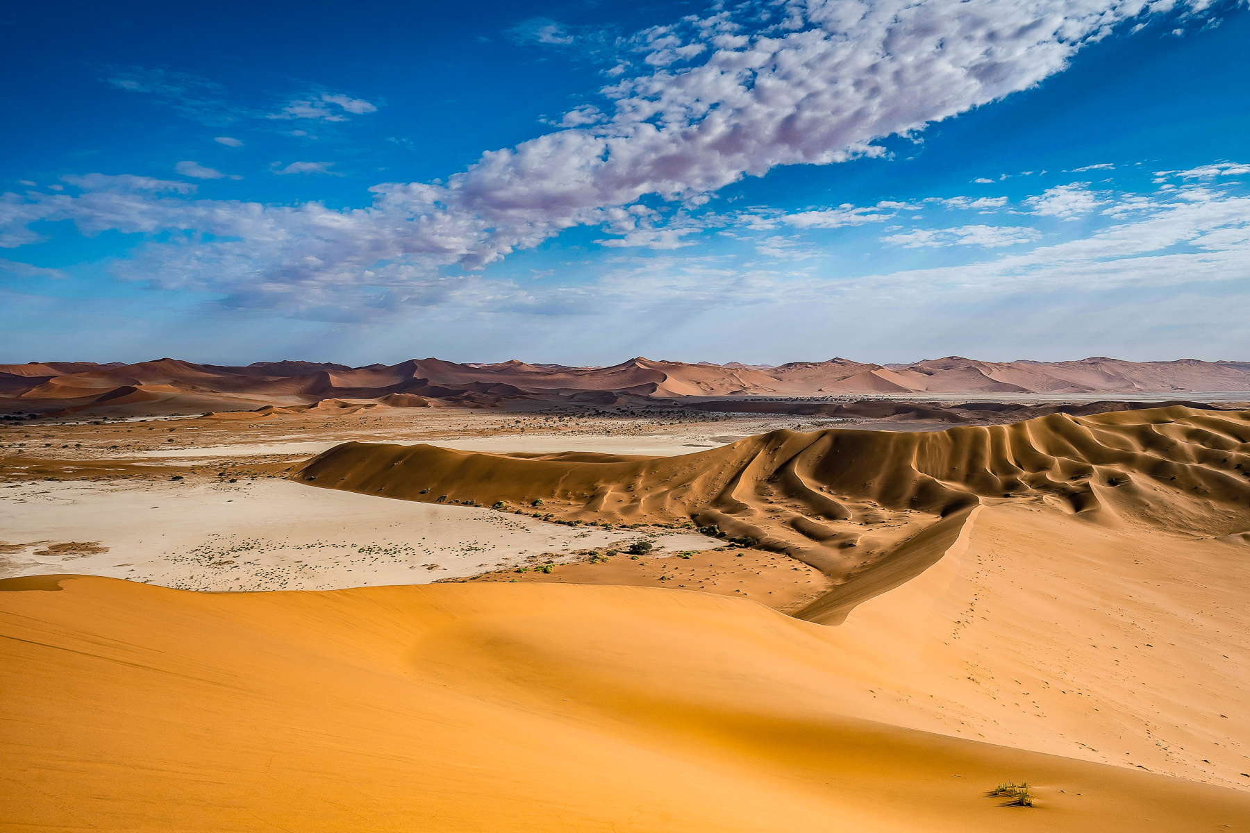 Aerial view of Sossusvlei in Namibia