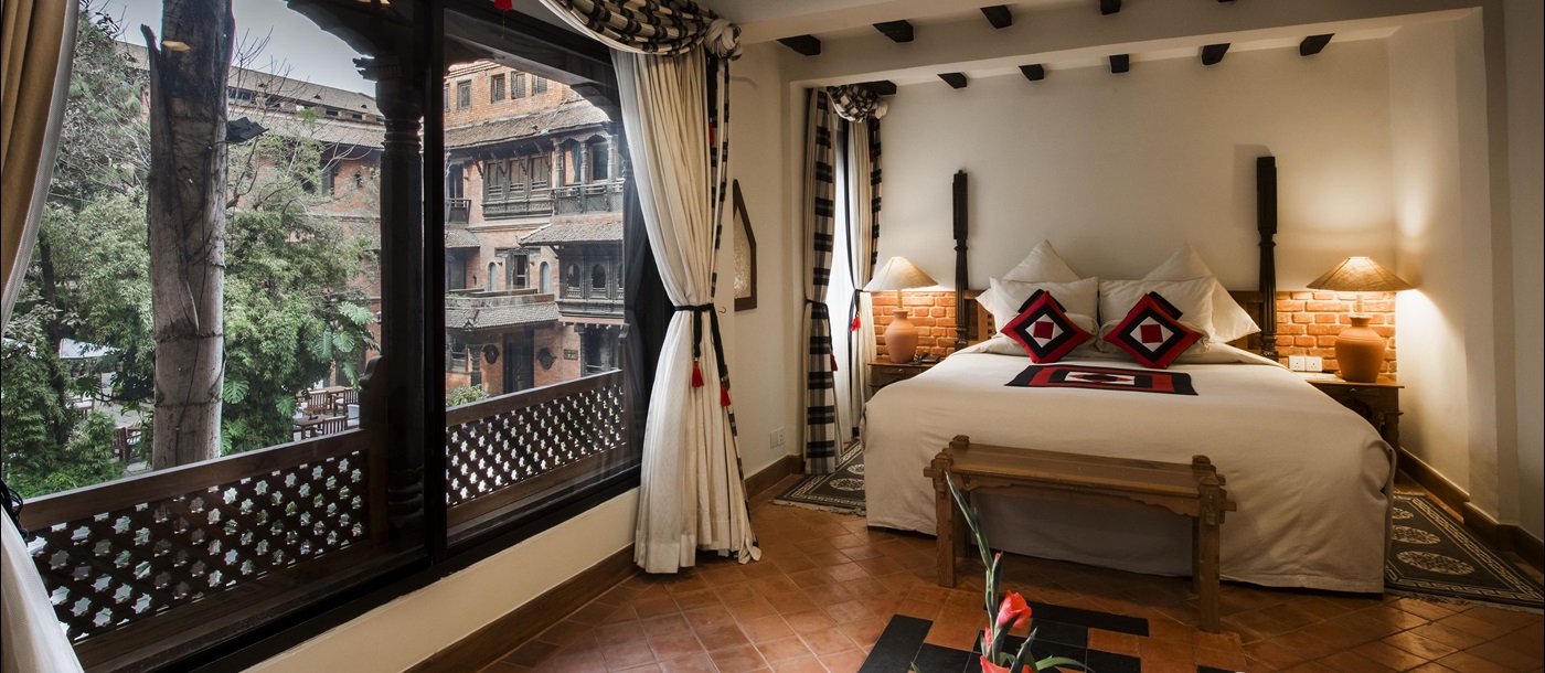Guest suite at Dwarika Hotel in Kathmandu