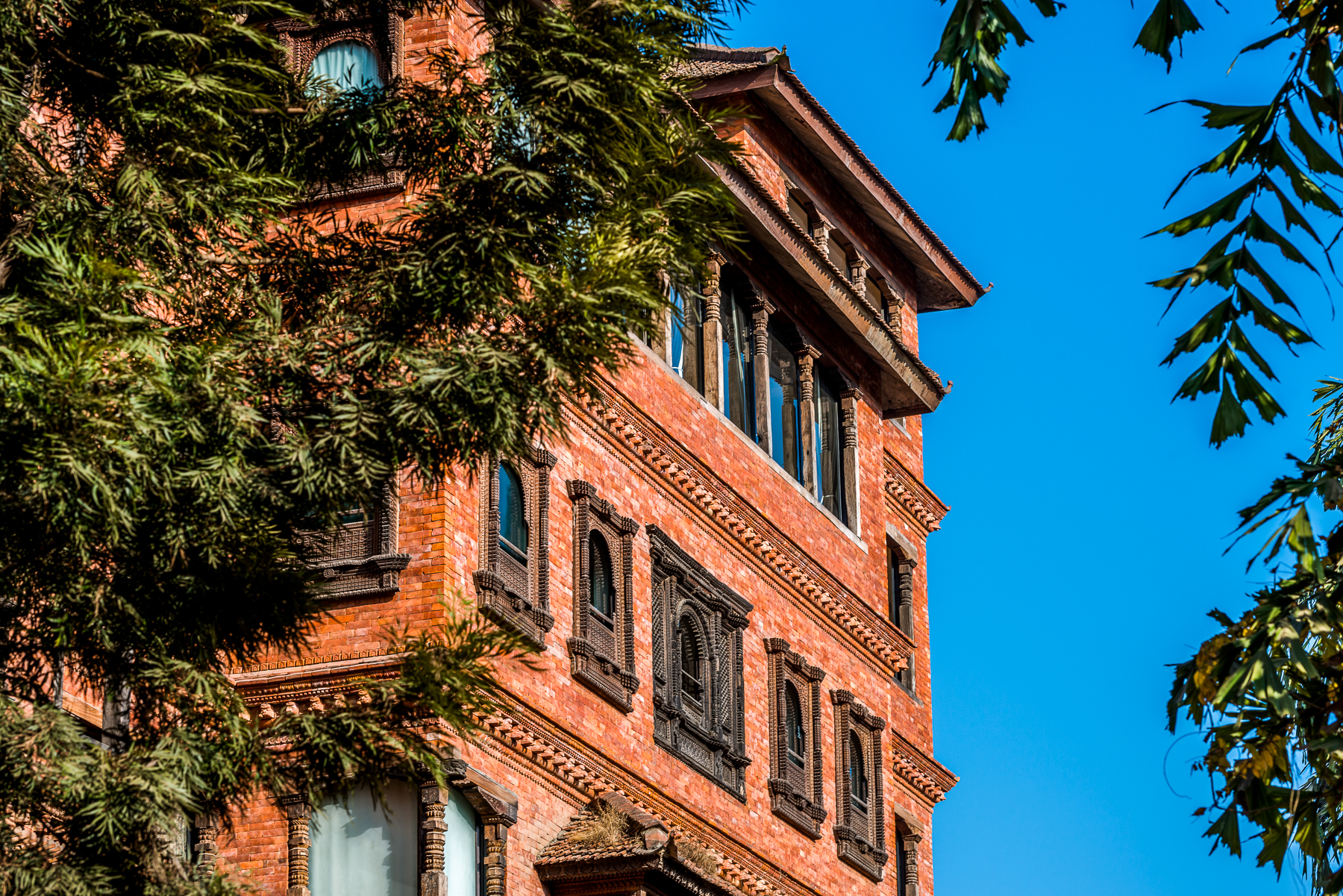Facade of Dwarikas Hotel in Nepal