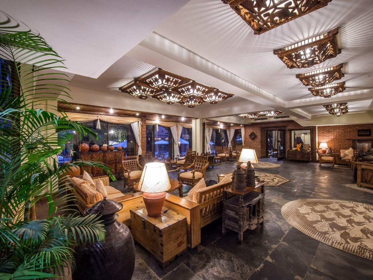 Reception at Dwarika's Hotel in Kathmandu