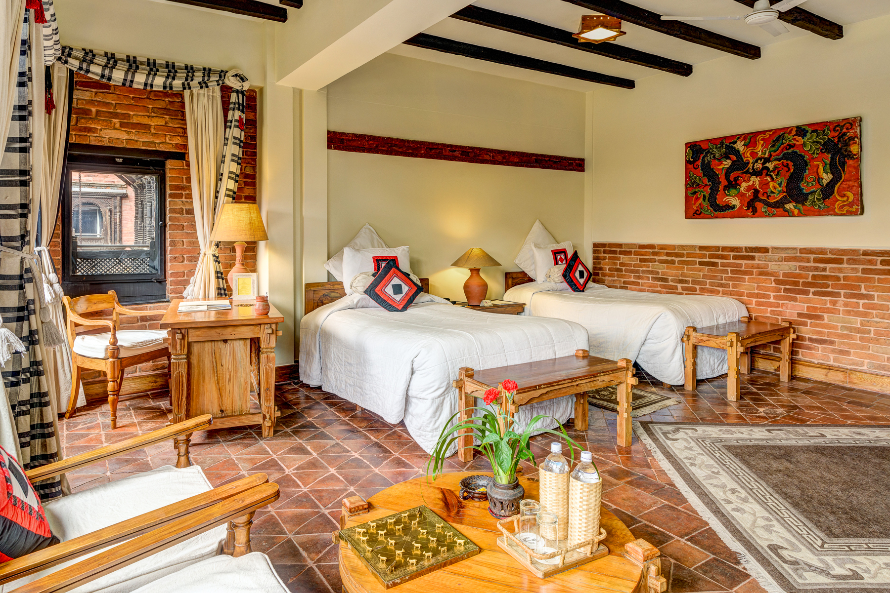 Junior Twin Suite at Dwarikas Hotel in Nepal
