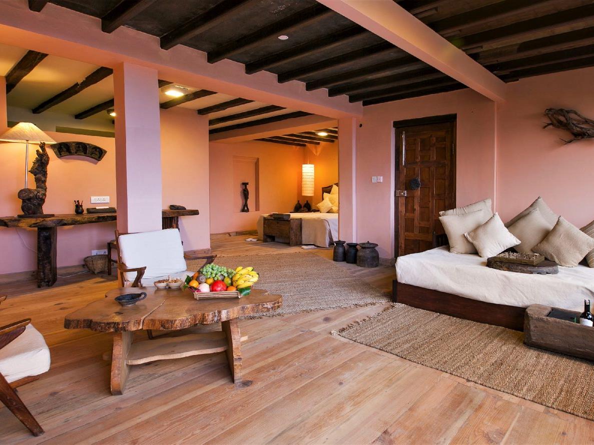 Spacious junior suite at Dwarika's Resort Dhulikhel Nepal