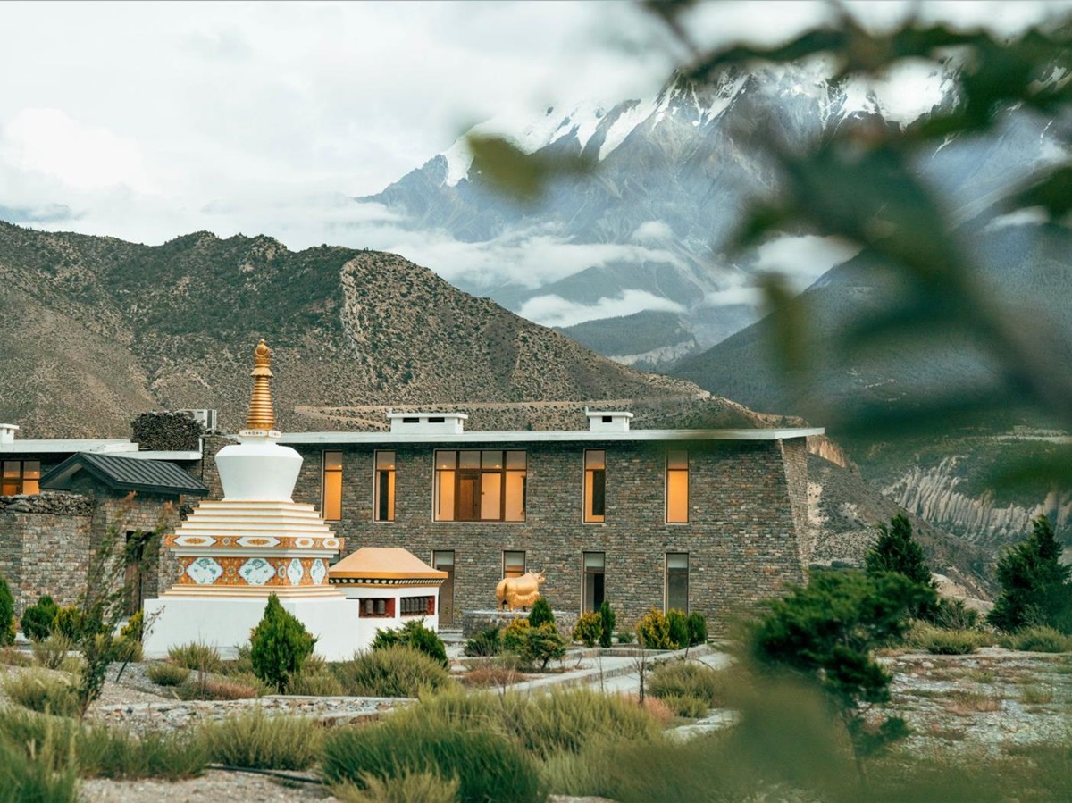 Exterior view of Shinta Mani Mustang in the Mustang district of Nepal
