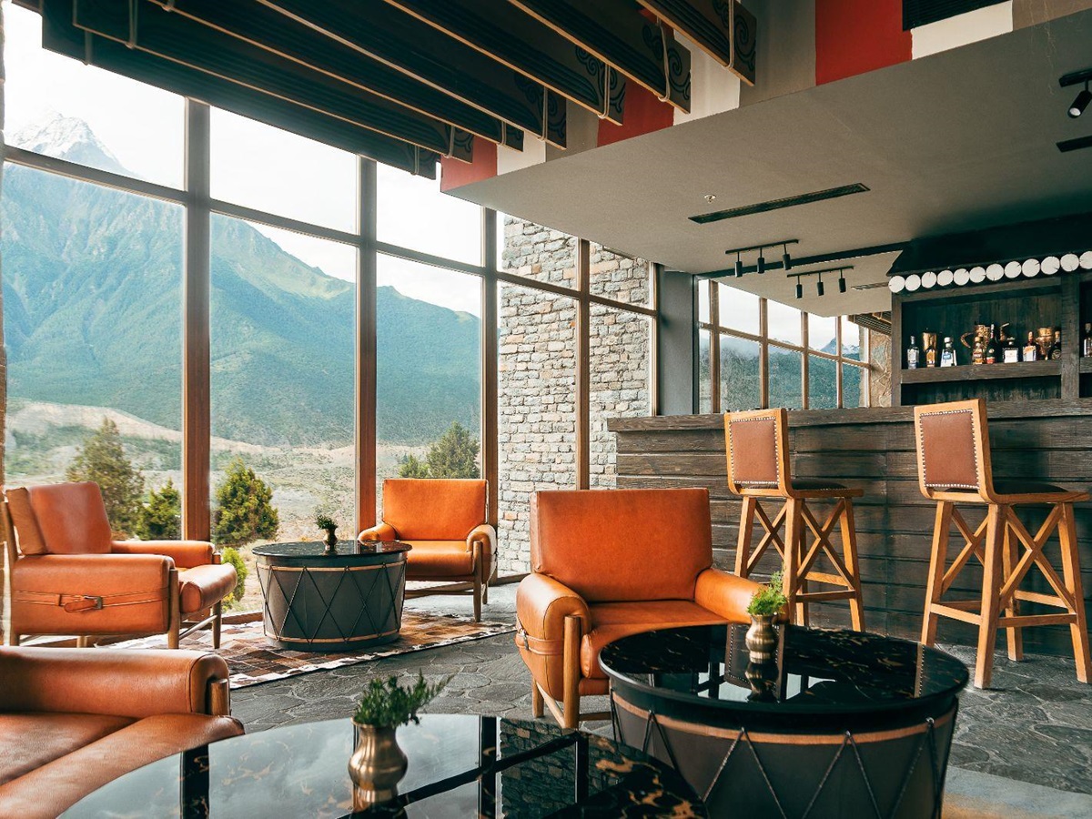 Bar at Shinta Mani Mustang A Bensley Collection in Jomsom, Nepal
