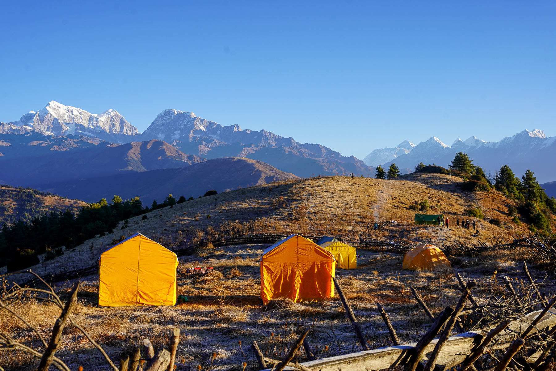 Tents belonging to Beyul Camps in Nepal