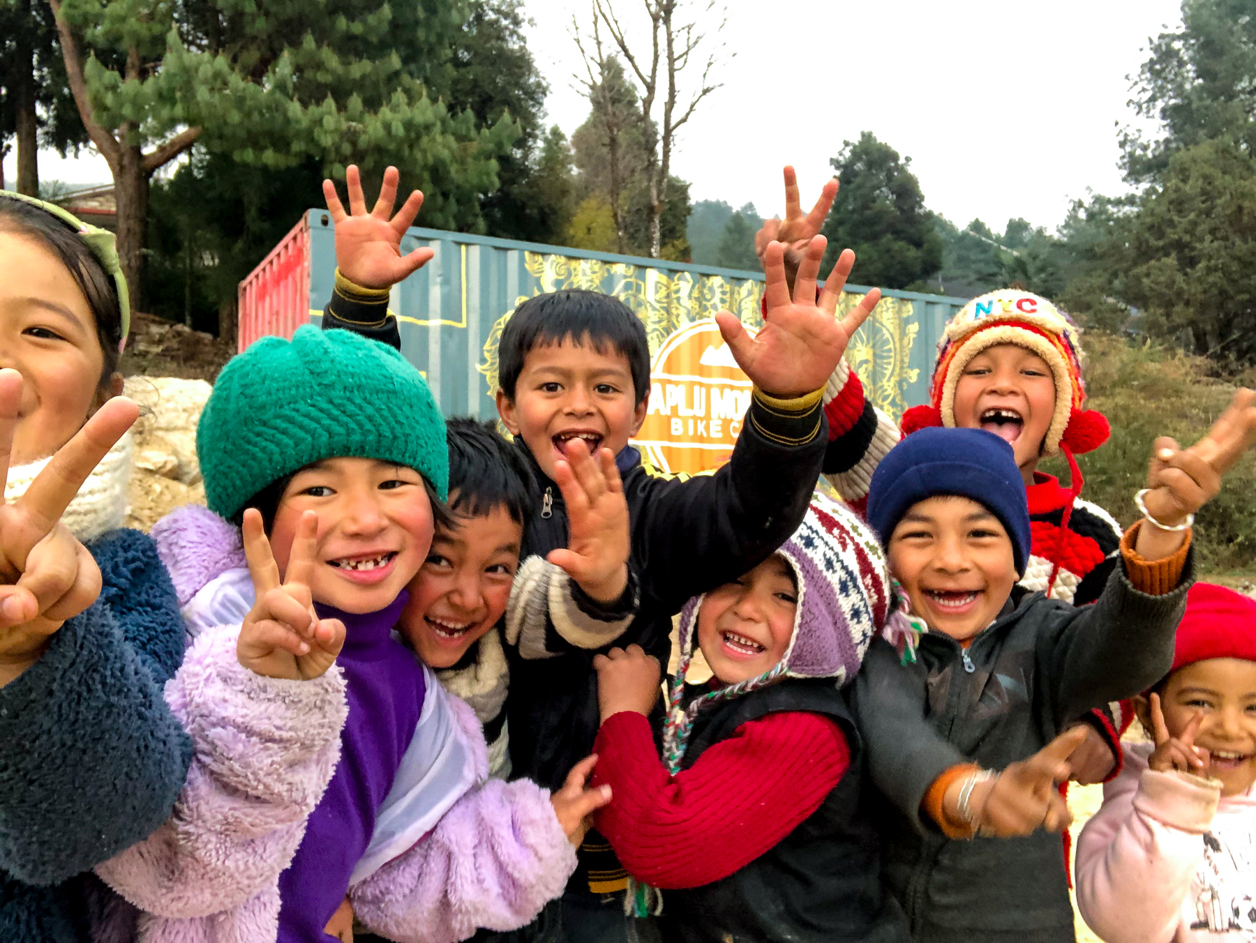 Local children near Happy House in Nepal