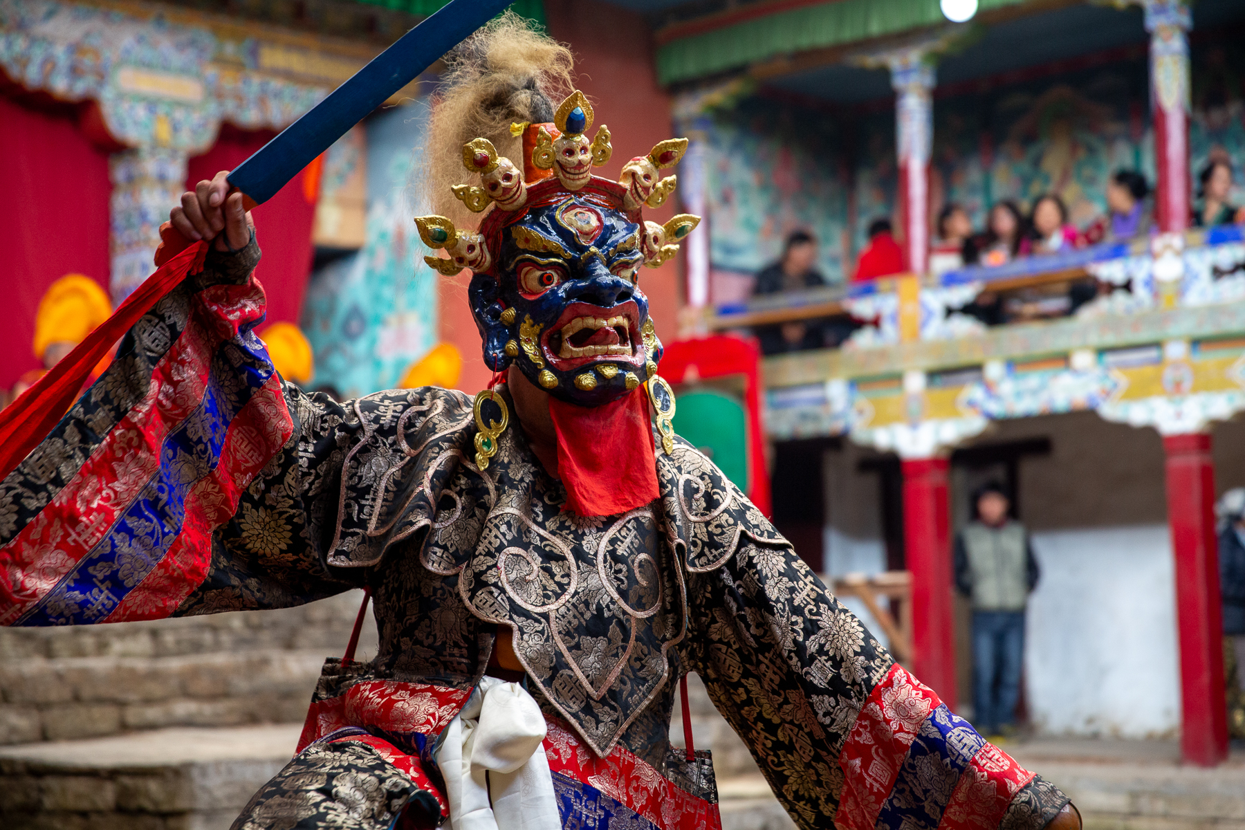 Mani Rimdu Festival photographed by guest of Happy House in Nepal