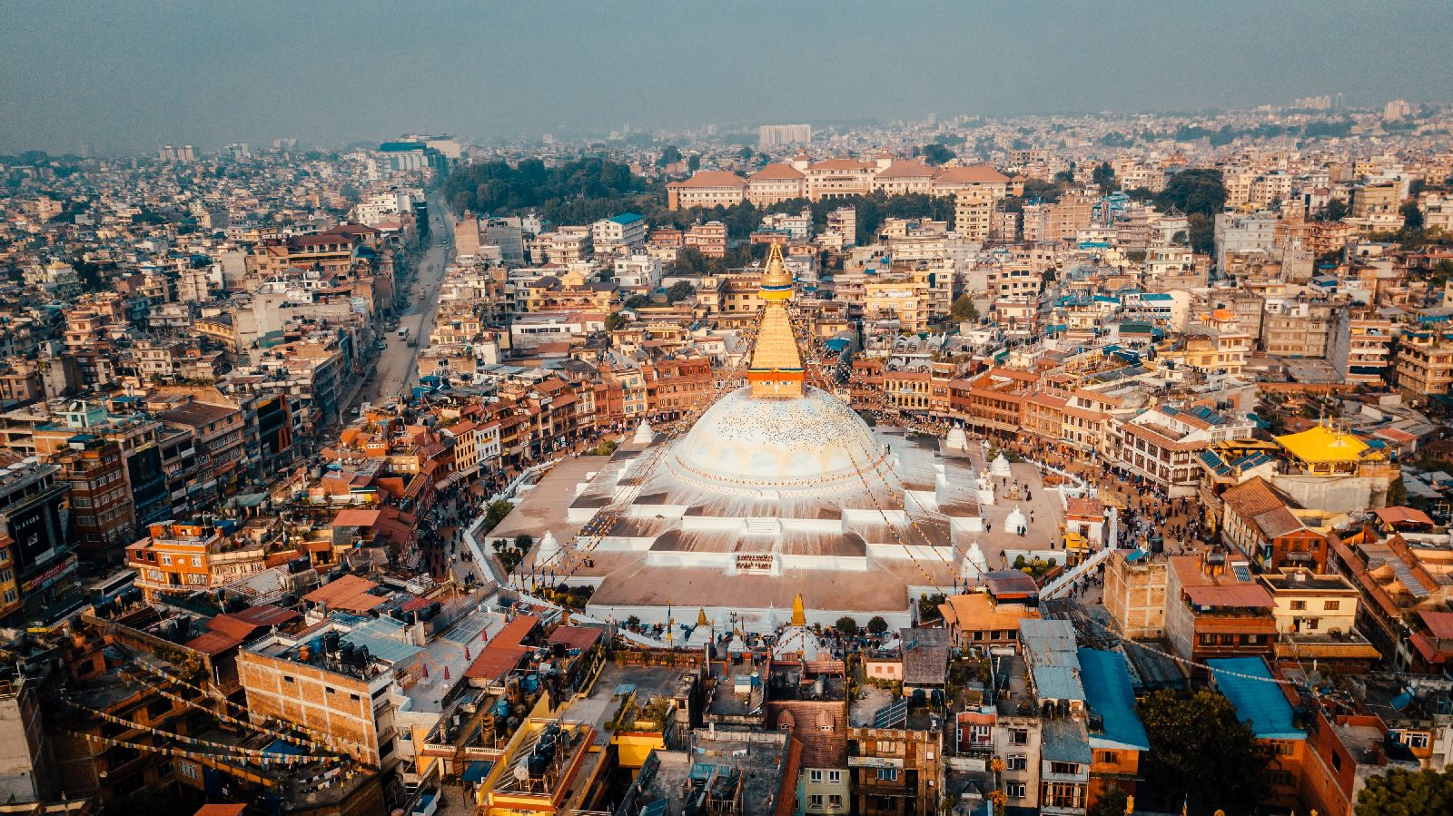 Aerial view of Kathmandu Nepal