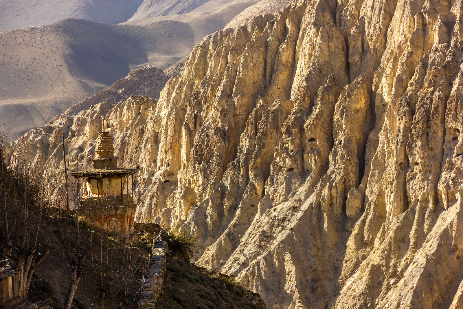 The Chorten Caves in Mustang, Nepal