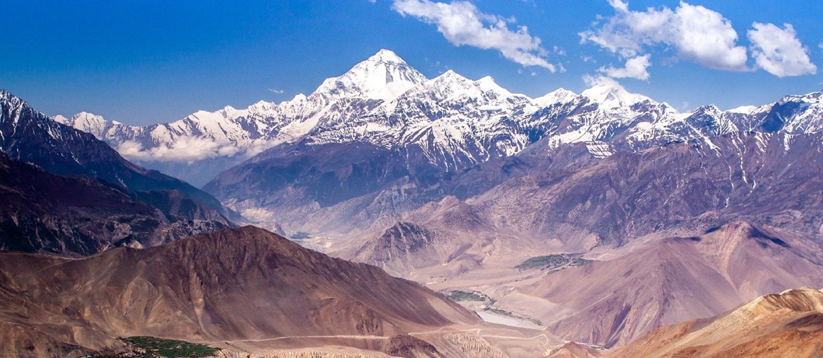 Gandaki Valley mountain scenery in Mustang, Nepal
