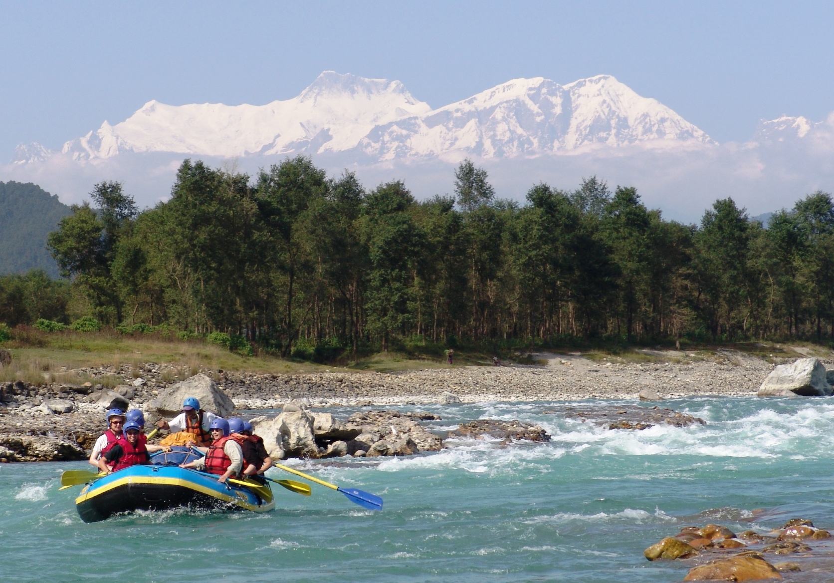 white water rafting n , Nepal
