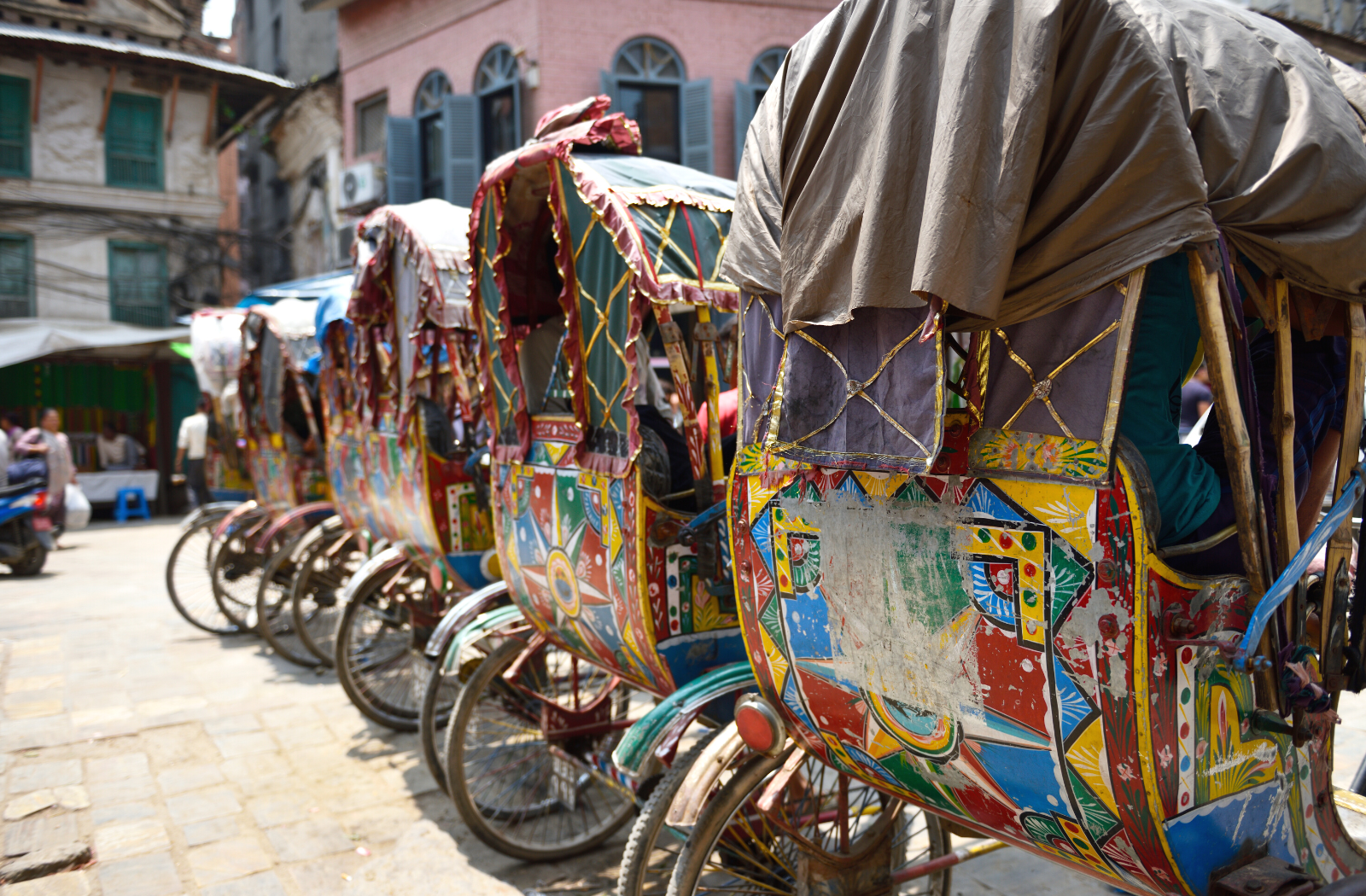 Rickshaws in Kathmandu, Nepal