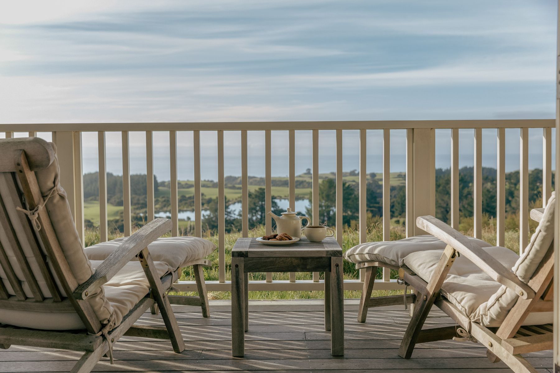 Private balcony of a Grand Ridge Suite at Rosewood Cape Kidnappers New Zealand
