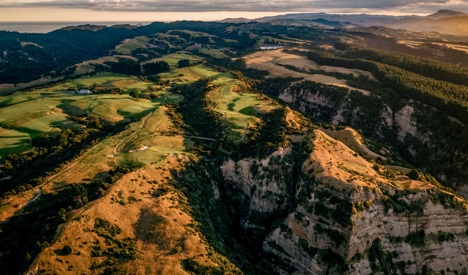 The cliffside golf course at Rosewood Cape Kidnappers New Zealand