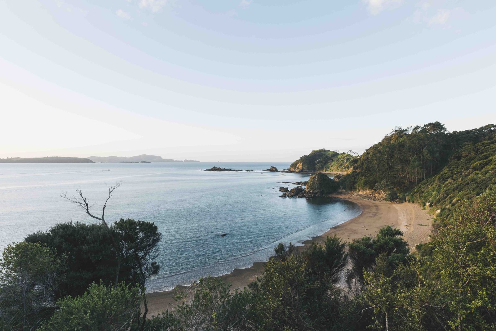 Eagles Nest private beach surrounding by green forest