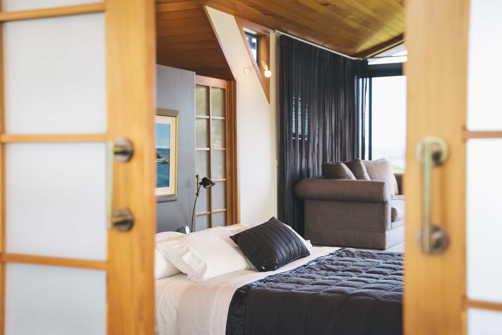 Sacred Space villa New Zealand interior of bedroom