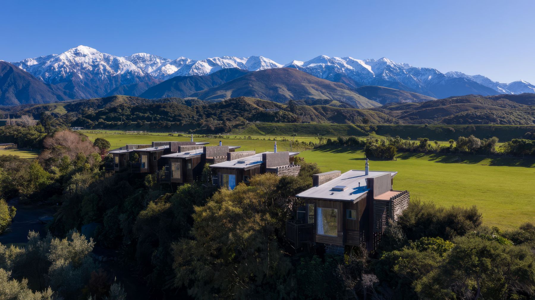 View of the mountains from Hapuku Lodge