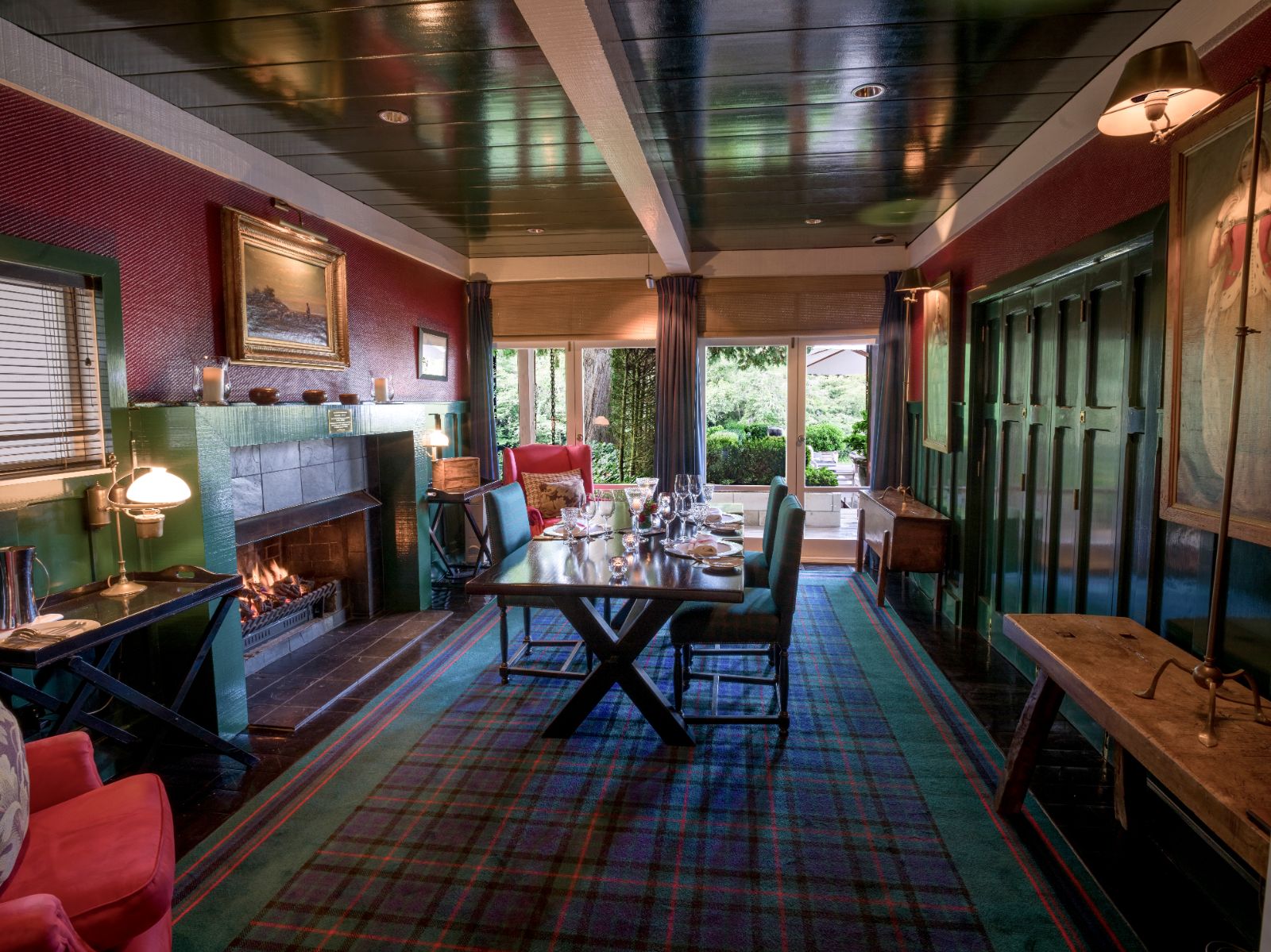 The Library at Huka Lodge on the Huka Falls in New Zealand