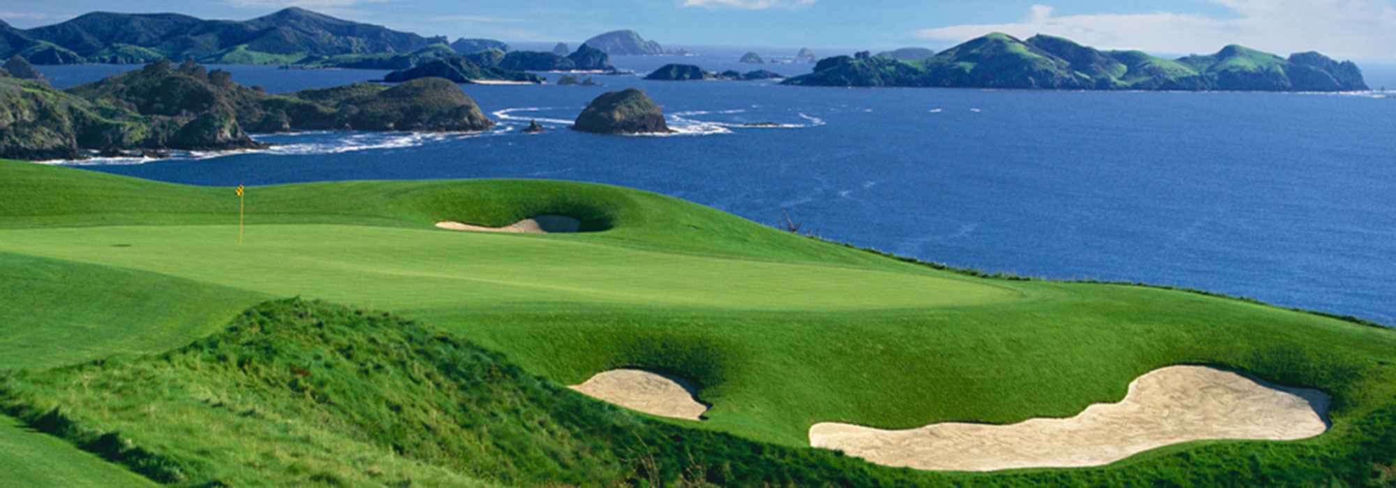 The golf course at Kauri Cliffs