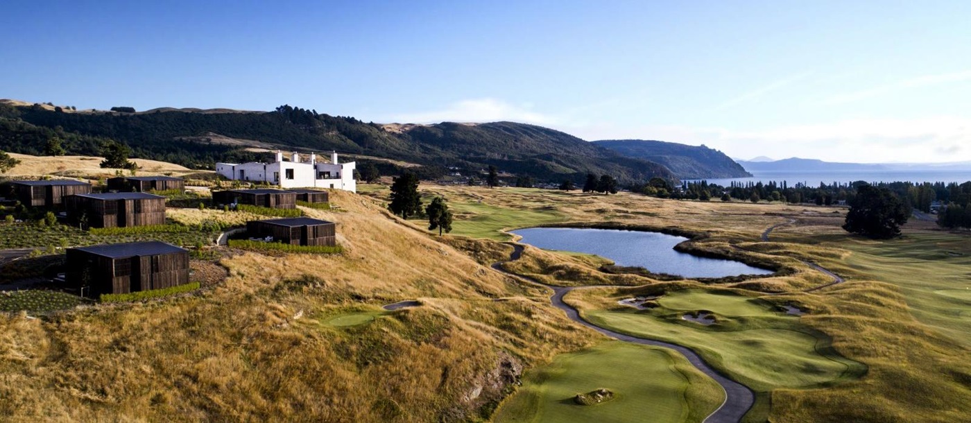 Kinloch Club New Zealand view of the whole property including golf course and individual villas