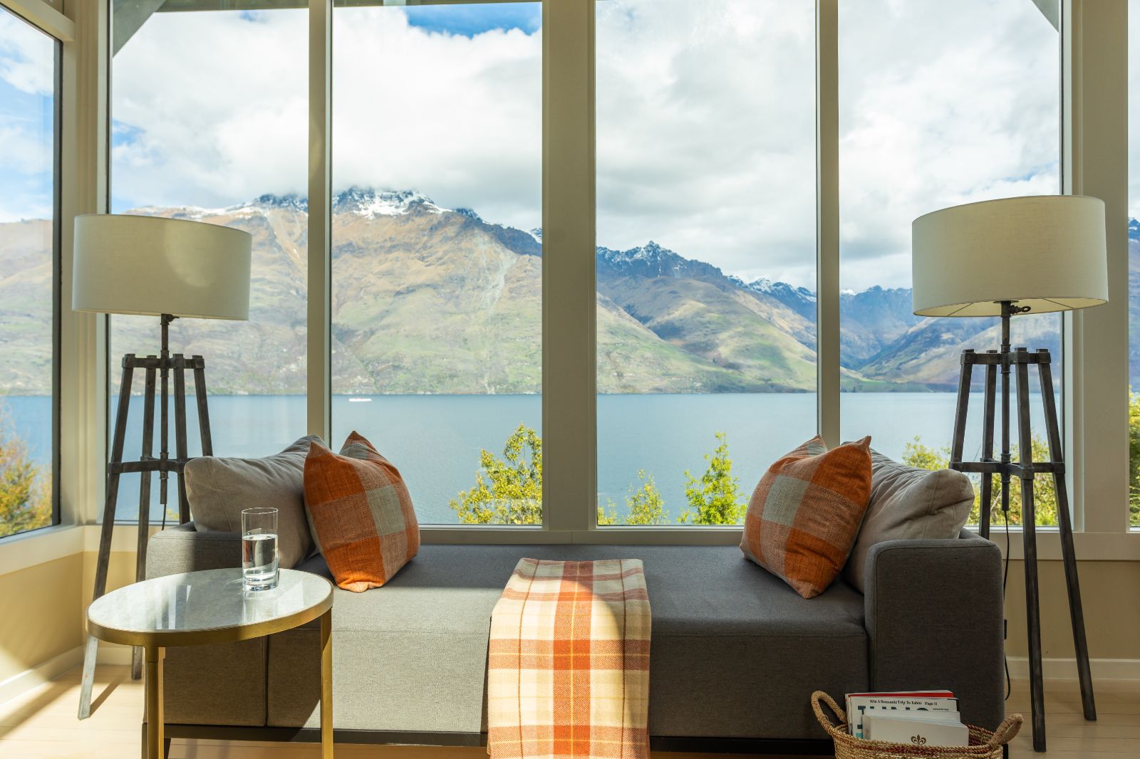 View of Lake Wakatipu from Deluxe Suite at Matakauri Lodge New Zealand