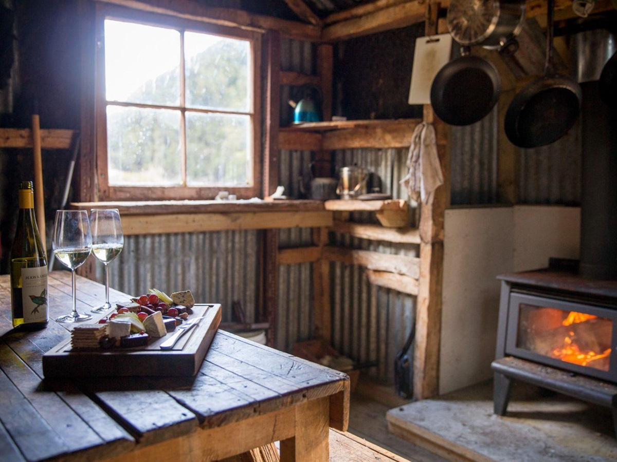 fireplace hut on the grounds of Minaret Station on New Zealand's South Island