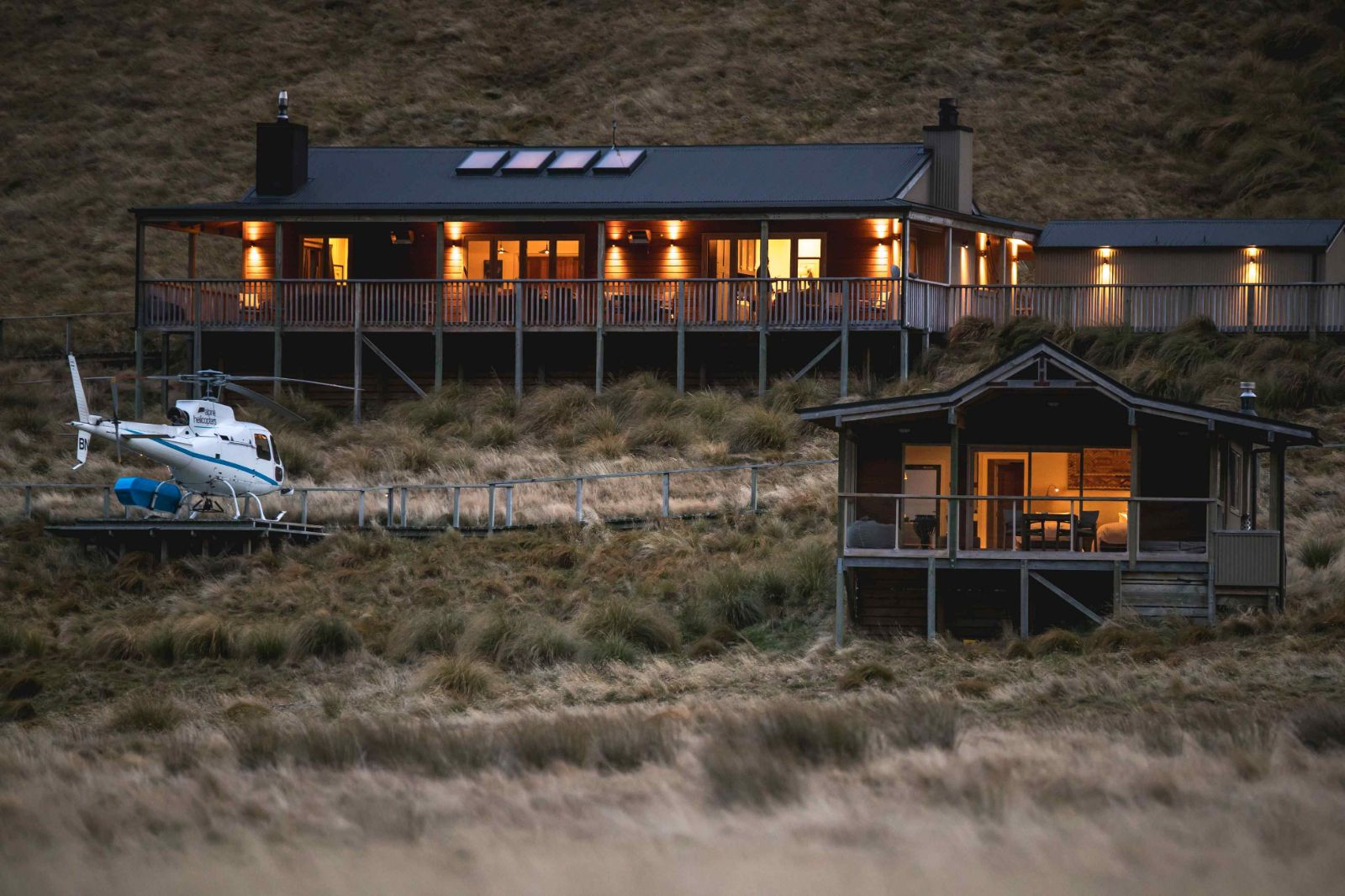 Exterior view of Minaret Station on New Zealand's South Island