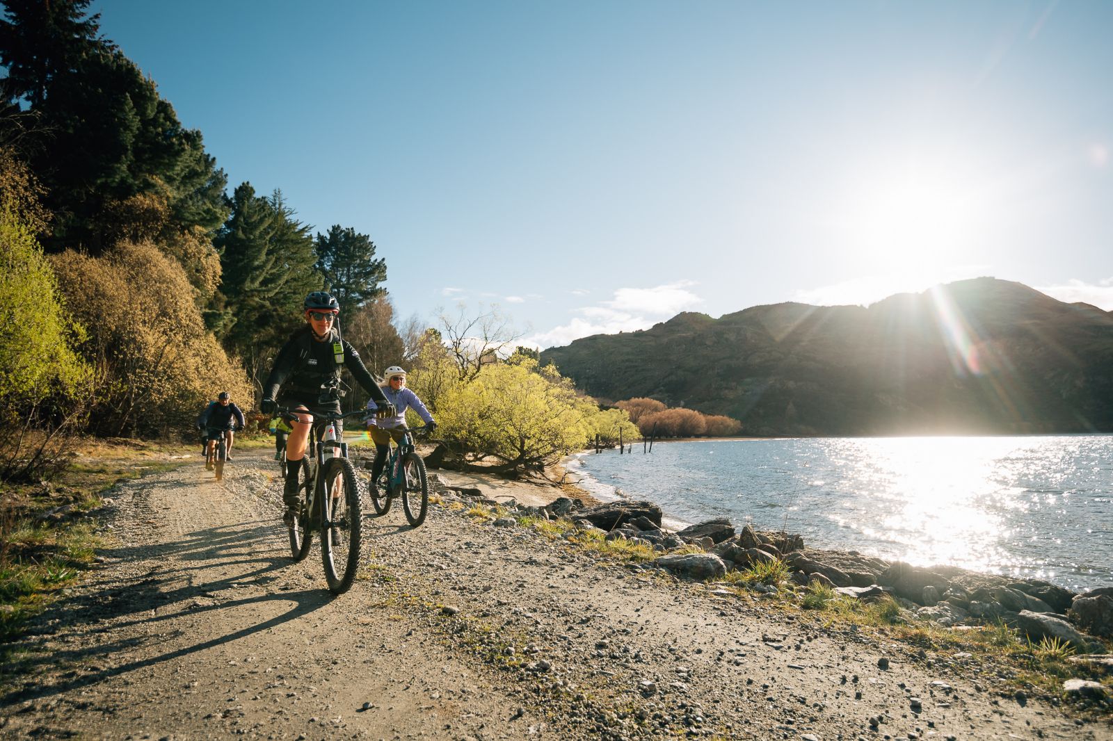 Mountain biking on the grounds of Minaret Station on New Zealand's South Island