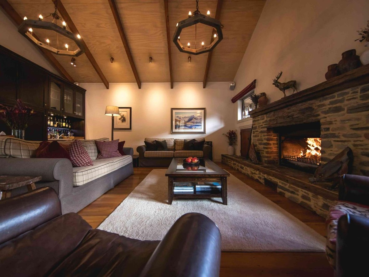 lounge seating area at Minaret Station on New Zealand's South Island