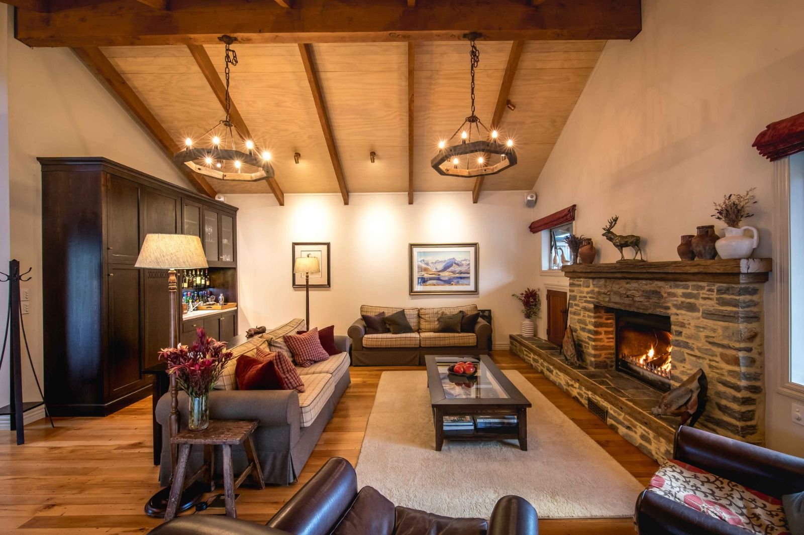 Lounge area at Minaret Station on New Zealand's South Island