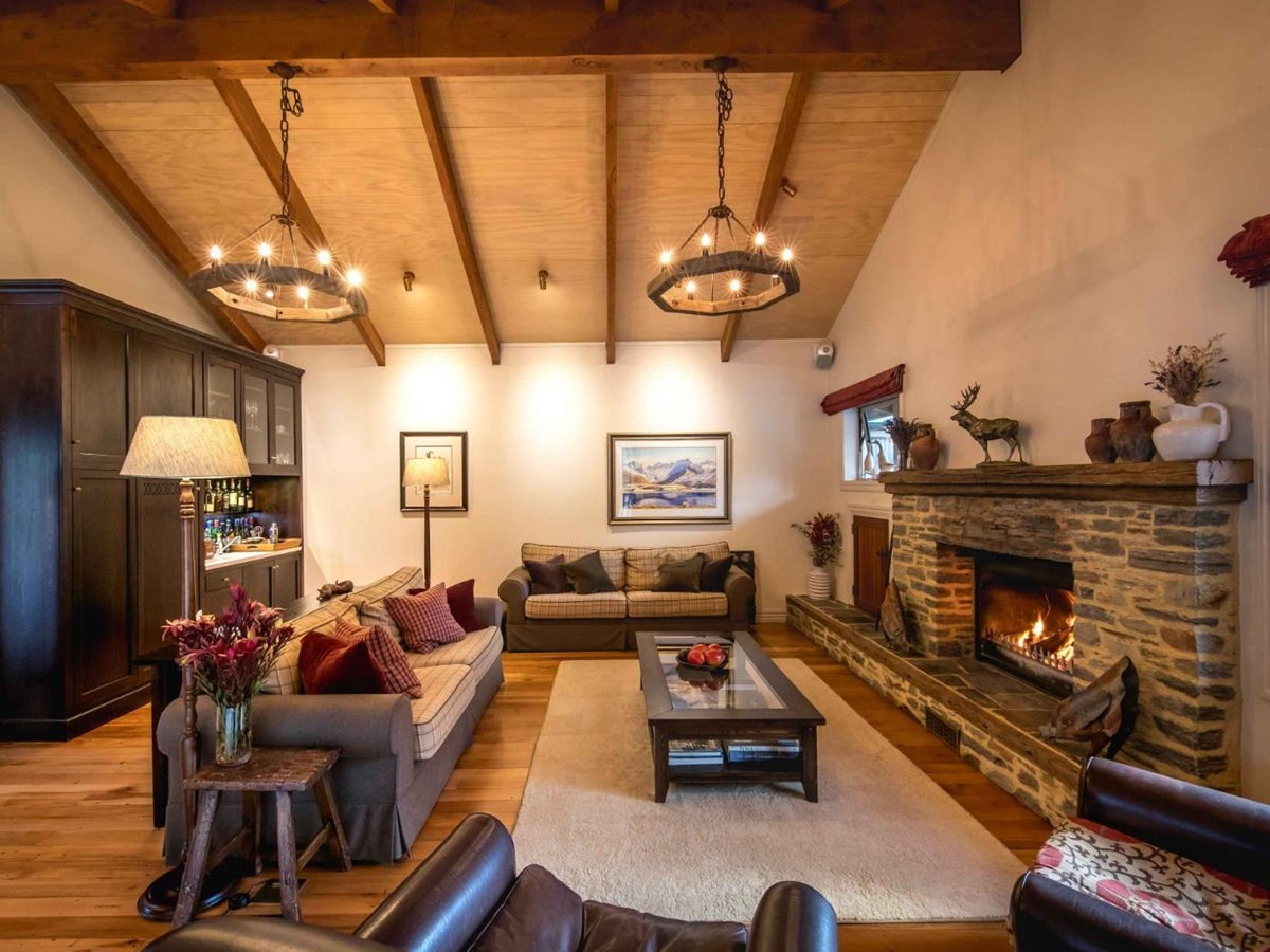 Lounge area at Minaret Station on New Zealand's South Island