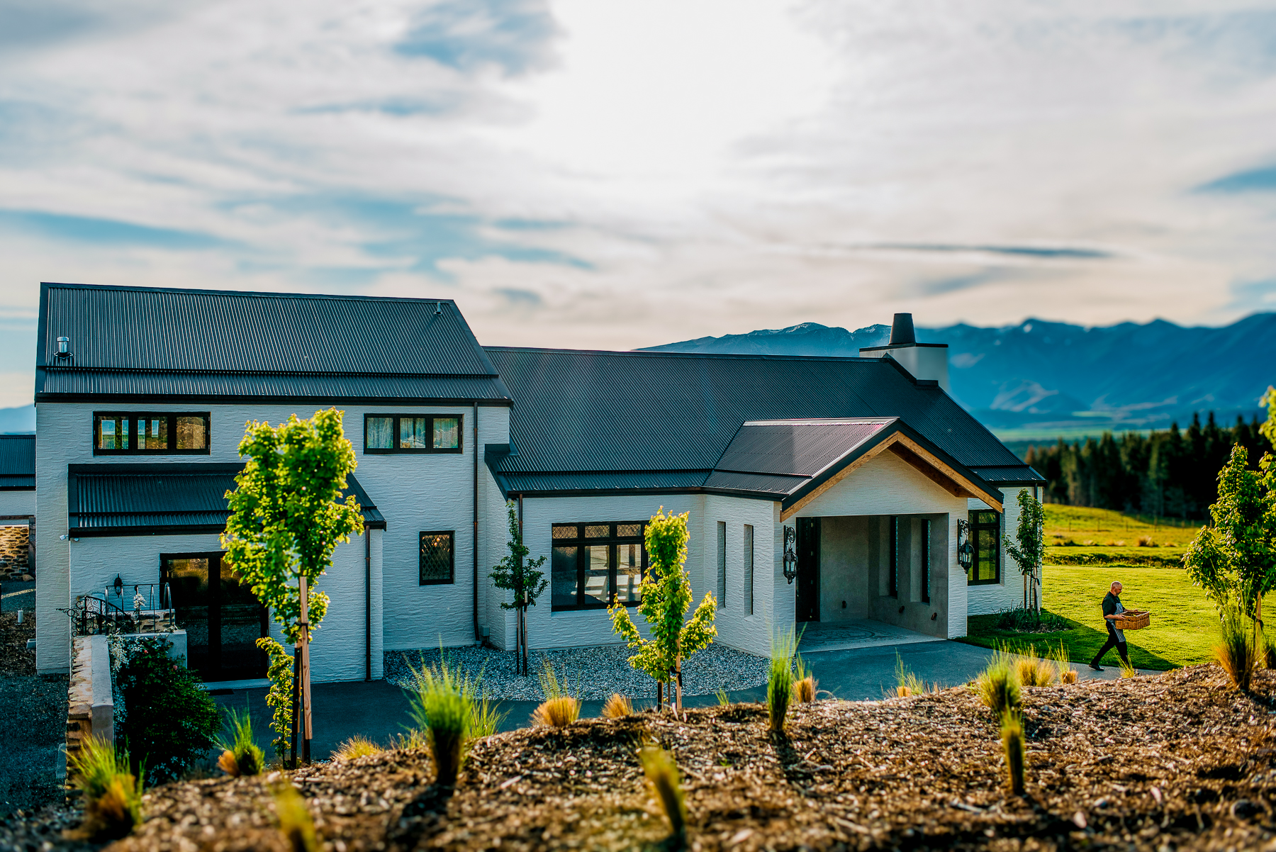 Exterior view of suite at Mt Cook Lakeside Retreat, a luxury lodge in New Zealand