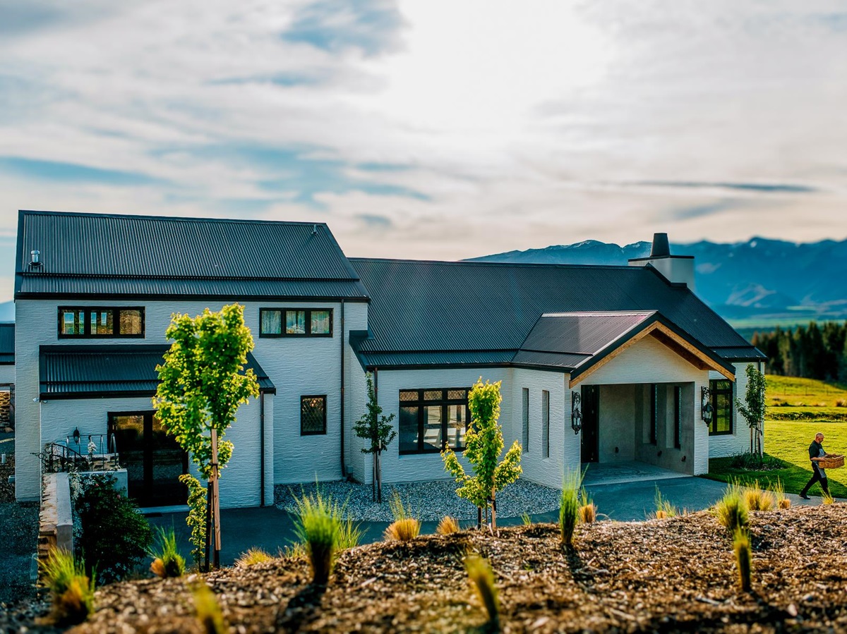 Exterior view of suite at Mt Cook Lakeside Retreat, a luxury lodge in New Zealand