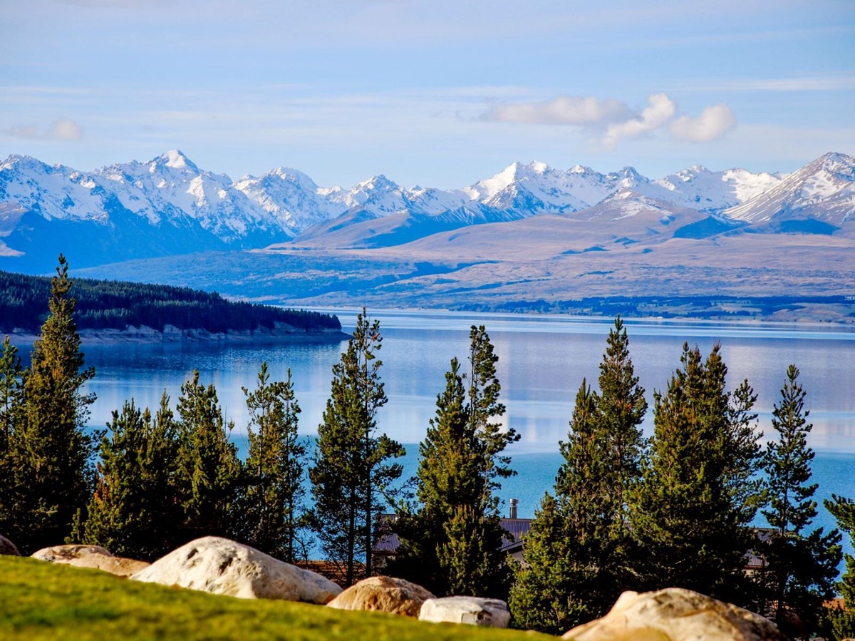 Lake view at Mt Cook Lakeside Retreat, a luxury lodge in New Zealand