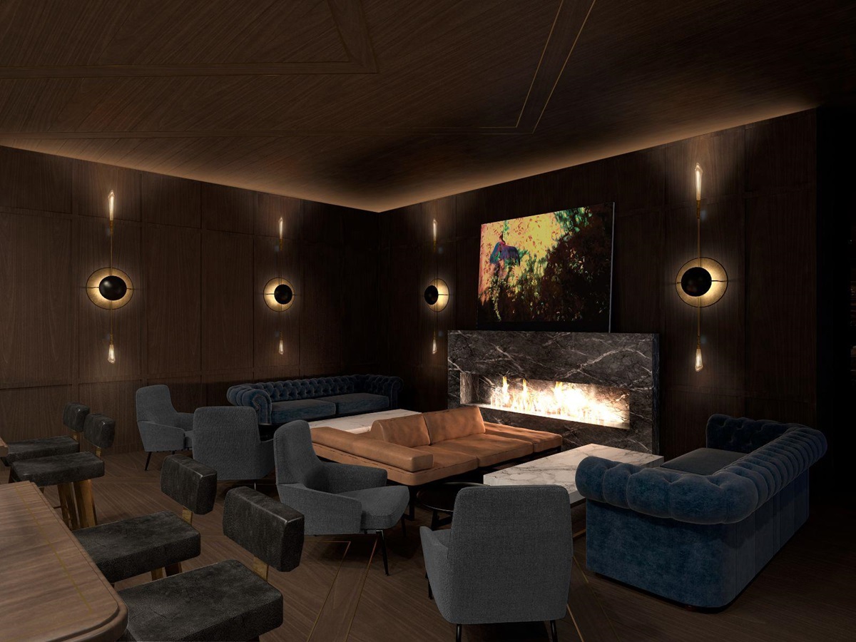 Bar and lounge seating area at Park Hyatt Auckland in New Zealand