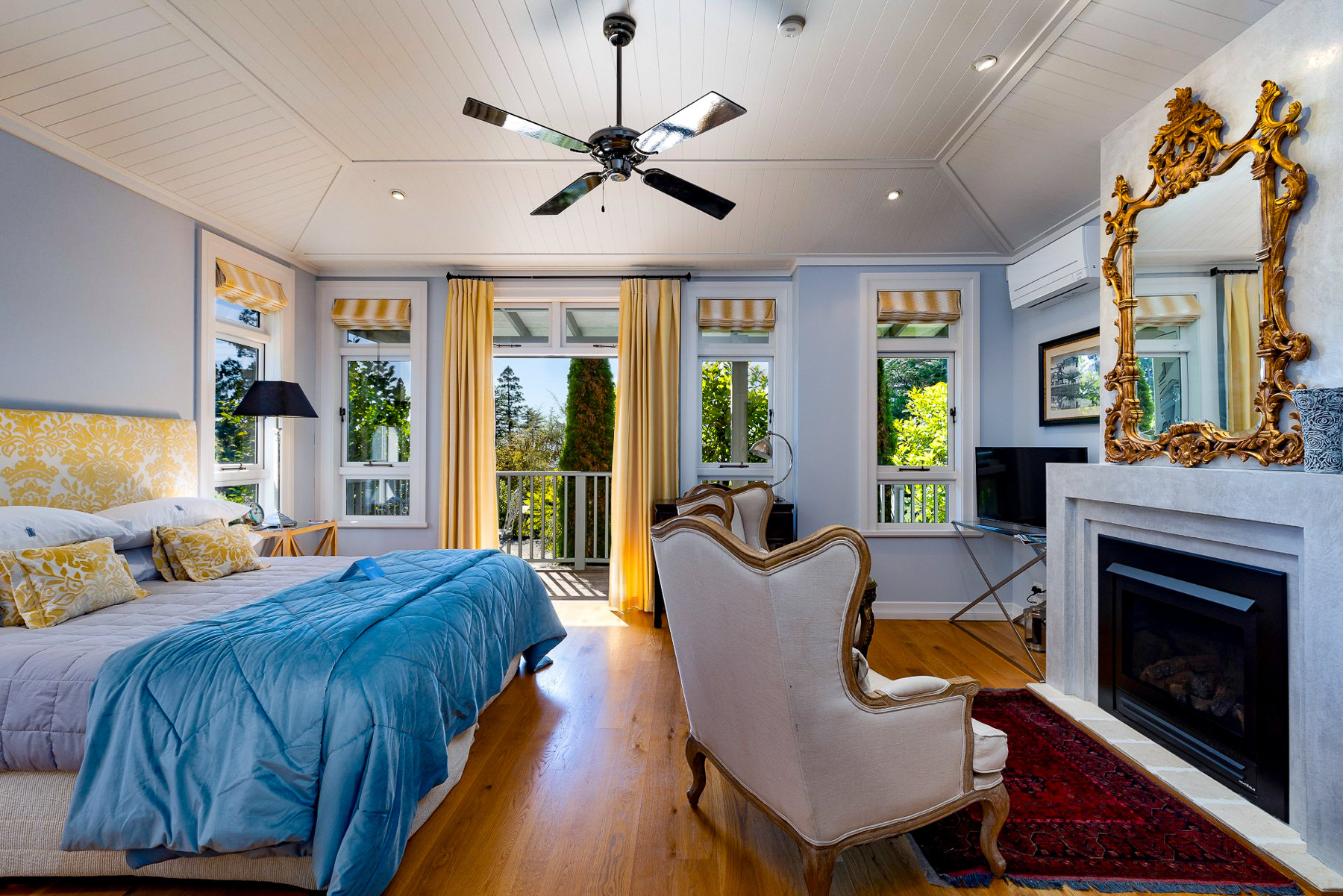 Sadlier Suite bedroom at Pihopa Retreat in Nelson, New Zealand