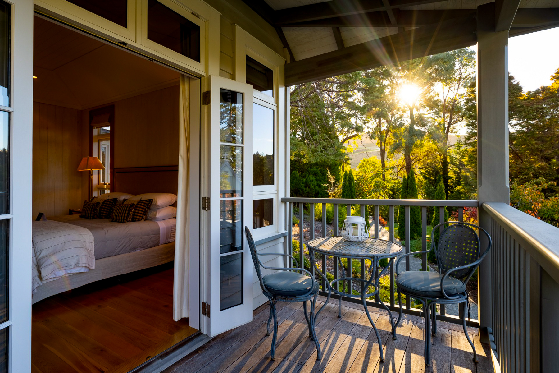 Sutton Suite deck at Pihopa Retreat in Nelson, New Zealand