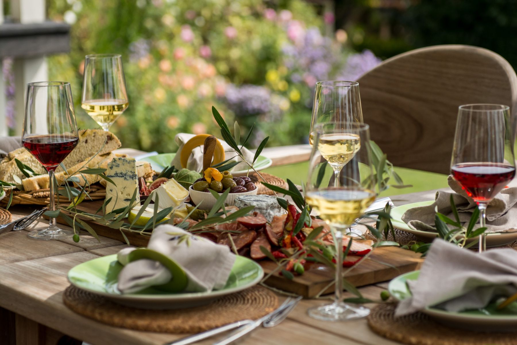 A selection of wine, cheese and charcuterie at Te Koi The Lodge at Bronte New Zealand