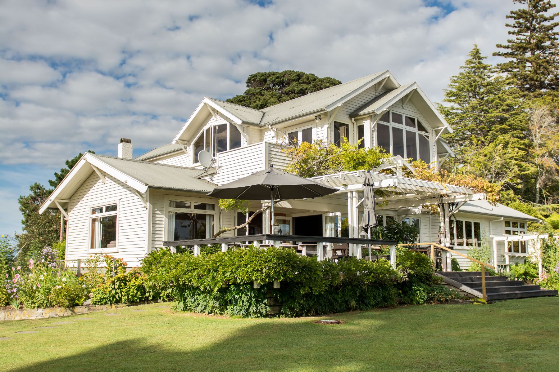 Exterior of  Te Koi The Lodge at Bronte near Nelson New Zealand
