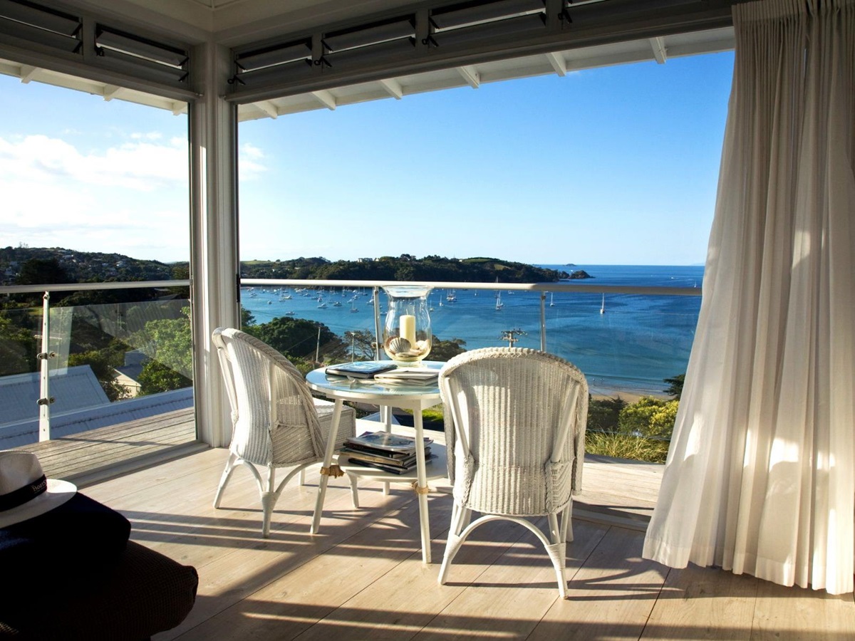 Lighthouse view from the Boatshed in Waiheke Island