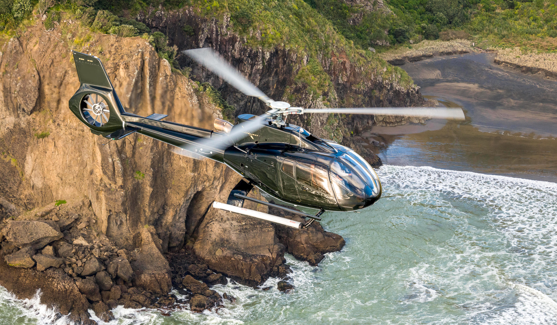 Helicopter arrival at The Landing Residences in New Zealand