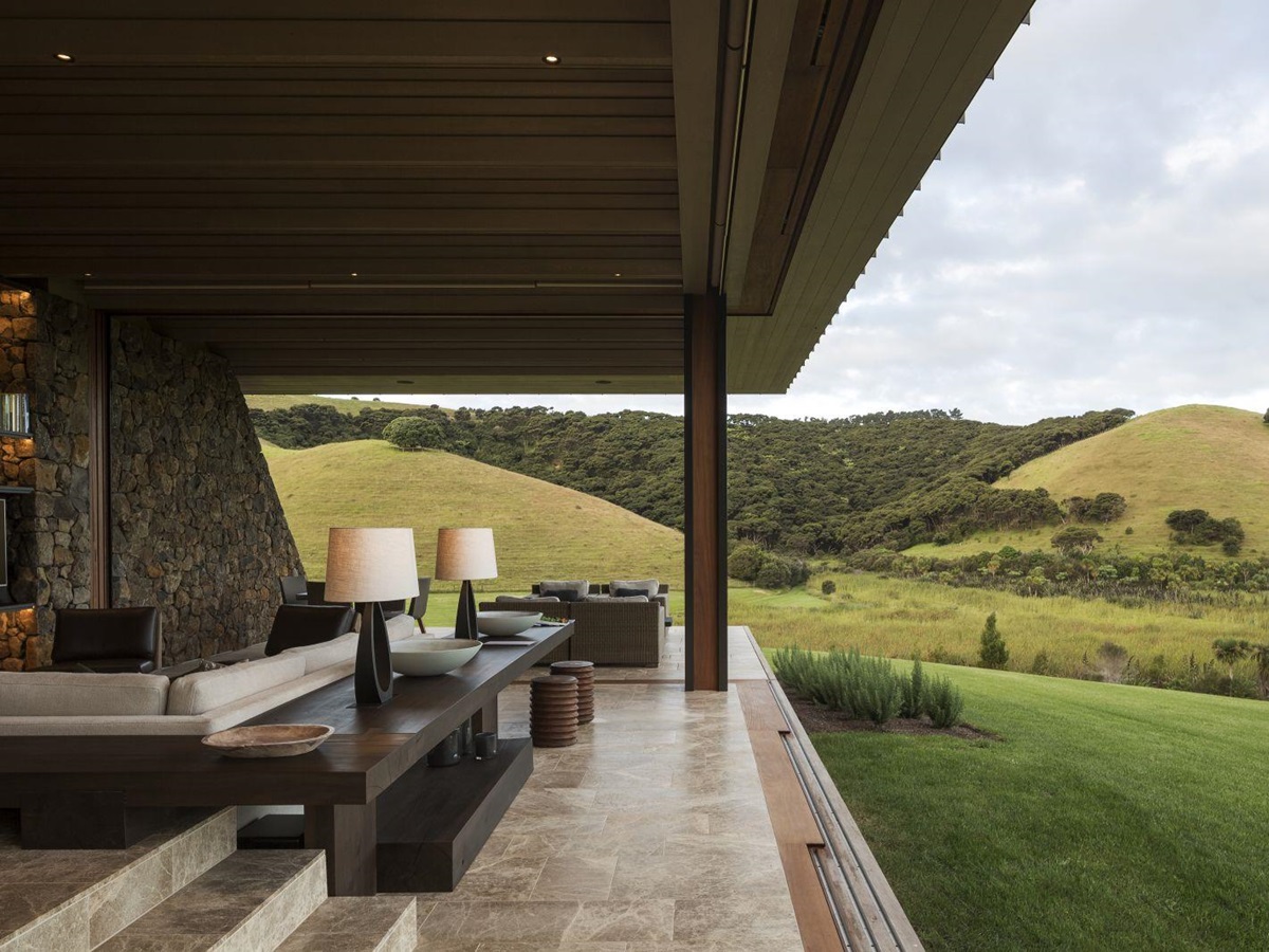 The Landing New Zealand The Vineyard The Landing New Zealand The Vineyard outdoor living area with sofas and hill views