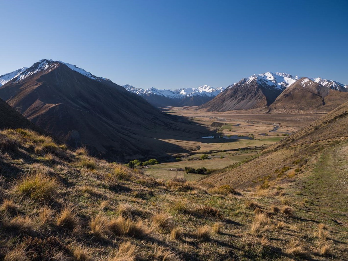 View of the mountains at The Lindis Lodge in New Zealand