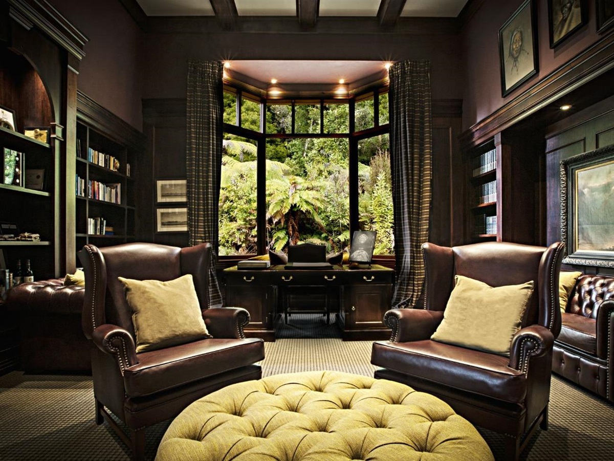 Library room at Treetops Lodge & Estate in Rotorua, New Zealand