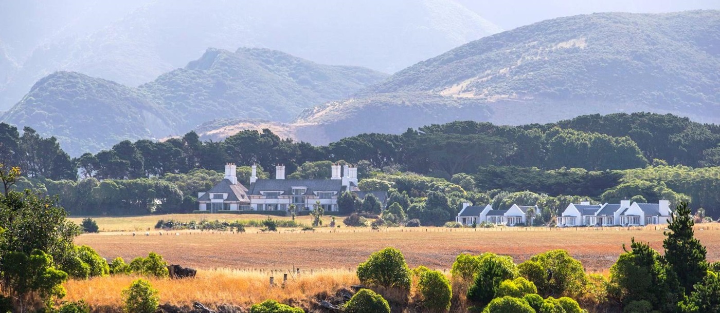 A view of Wharekauhau Country Estate on New Zealand's North Island