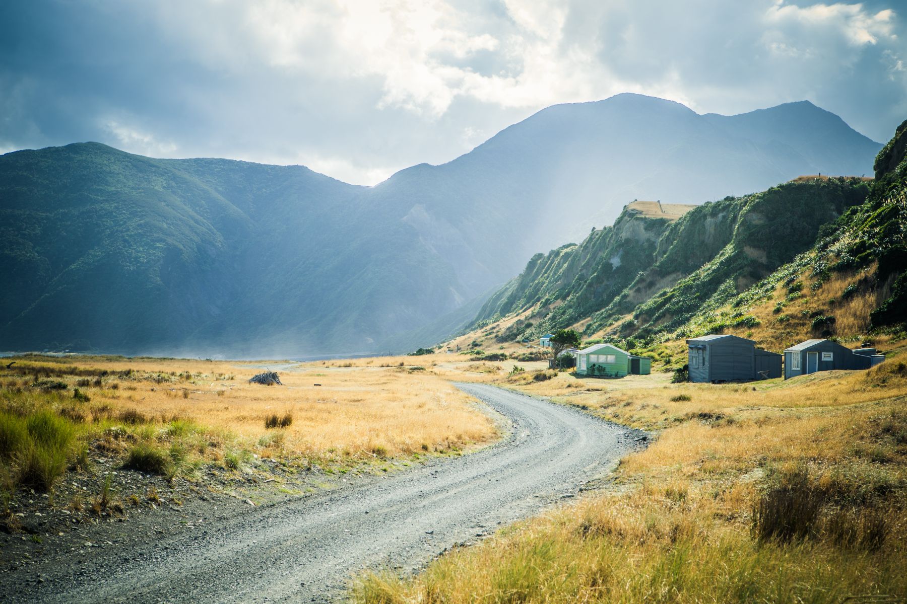 A view of the scenery surroundings the roads of Wharekauhau Lodge near Palliser Bay